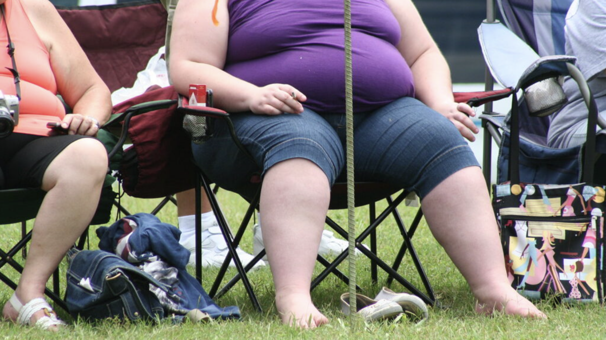 fat woman smoking a cig